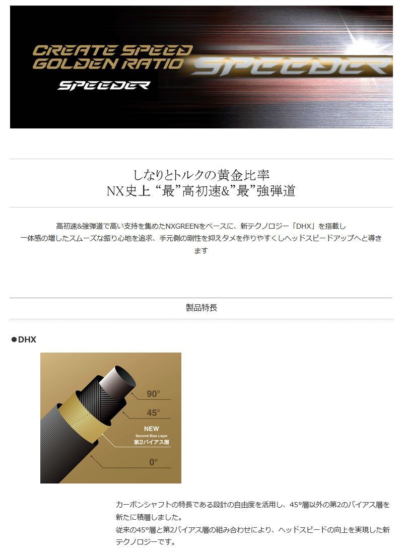 新品】Fujikura フジクラ SPEEDER NX GOLD スピーダーNX ゴールド 60