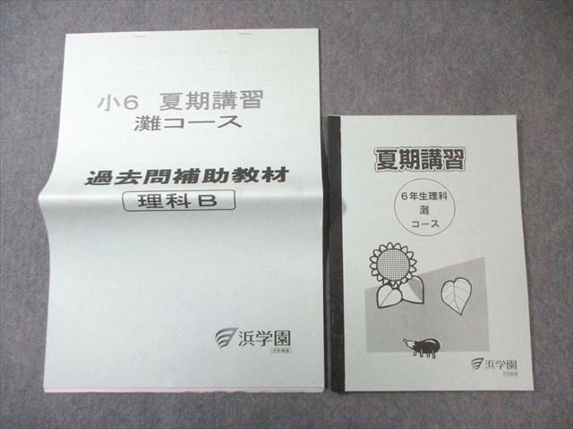 浜学園 小6 灘コース 夏期講習/過去問補助教材 理科 2022 計2冊 008s2C