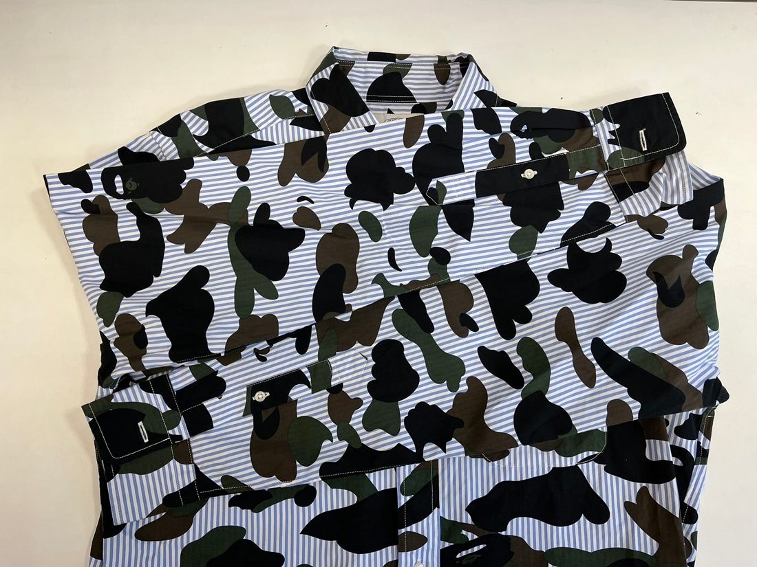 ア ベイシング エイプ A BATHING APE 1ST CAMO STRIPE BD SHIRT カモ