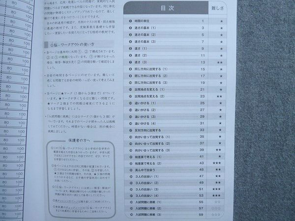 富士教育 中学受験グノーブル G脳 ワークアウト 算数5年 7速さ1 旅人算