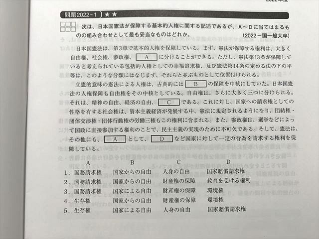 資格の大原 公務員講座 2025年 受験対策 直前対策講義 政治 未使用品