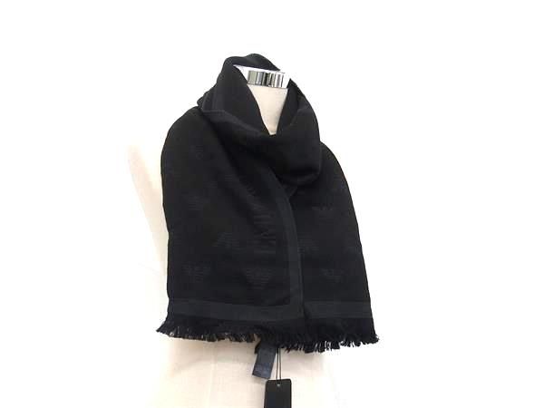 □美品□ EMPORIO ARMANI エンポリオアルマーニ ウール100％ フリンジ