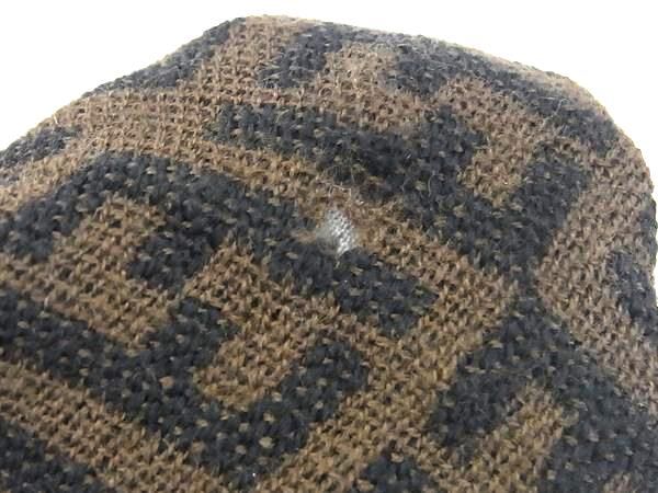 FENDI フェンディ ズッカ柄 ズッキーノ ウール100％ フリンジ ストール