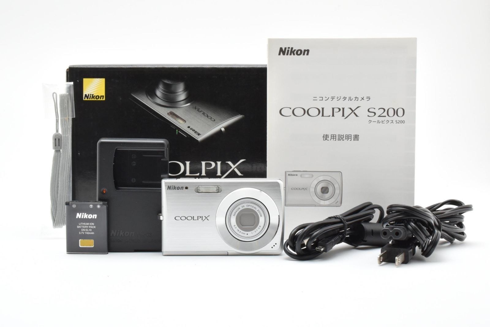 6417 【並品】 Nikon Coolpix S200 Compact Digital Camera 動作確認済