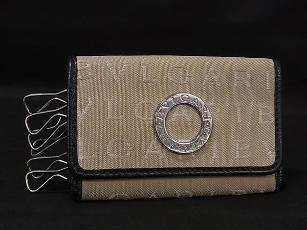 BVLGARI ブルガリ ロゴマニア キャンバス 6連 キーケース キーリング
