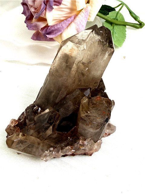 AAA級【魔除け】◇天然スモーキークォーツクラスターYT7D6/20D45A