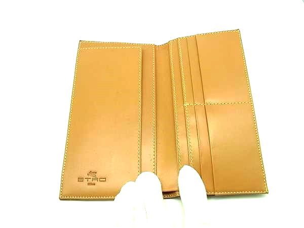 □美品□ ETRO エトロ PVC×レザー ペイズリー柄 二つ折り 長財布