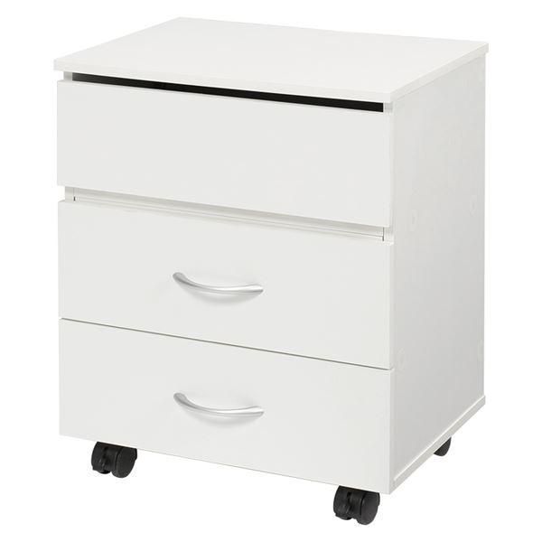 コスメワゴン ホワイト (約)幅42.5cm 組立式 キャスター付 - メルカリ