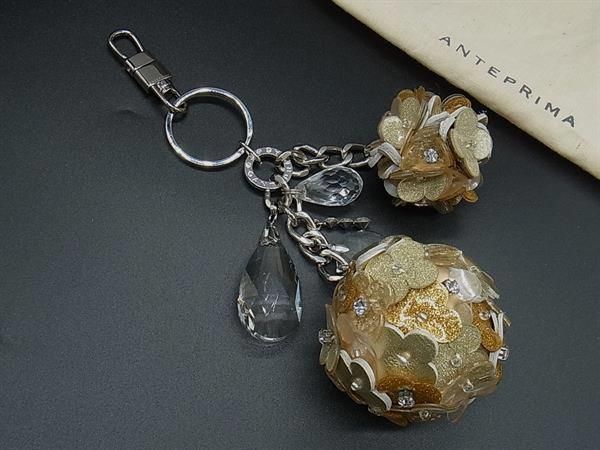 ANTEPRIMA アンテプリマ PVC ラインストーン フラワー バッグチャーム