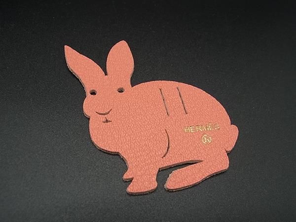 □美品□ HERMES エルメス プティアッシュ レザー ラビット うさぎ