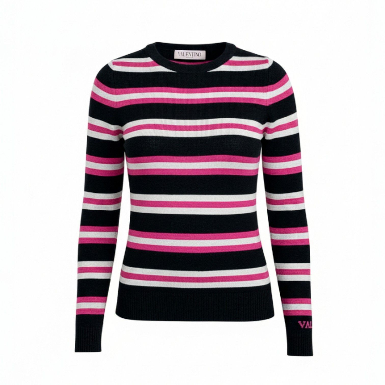 b23 【美品】VALENTINO ヴァレンティノ 2021年 袖ロゴ入り ラメ混紡