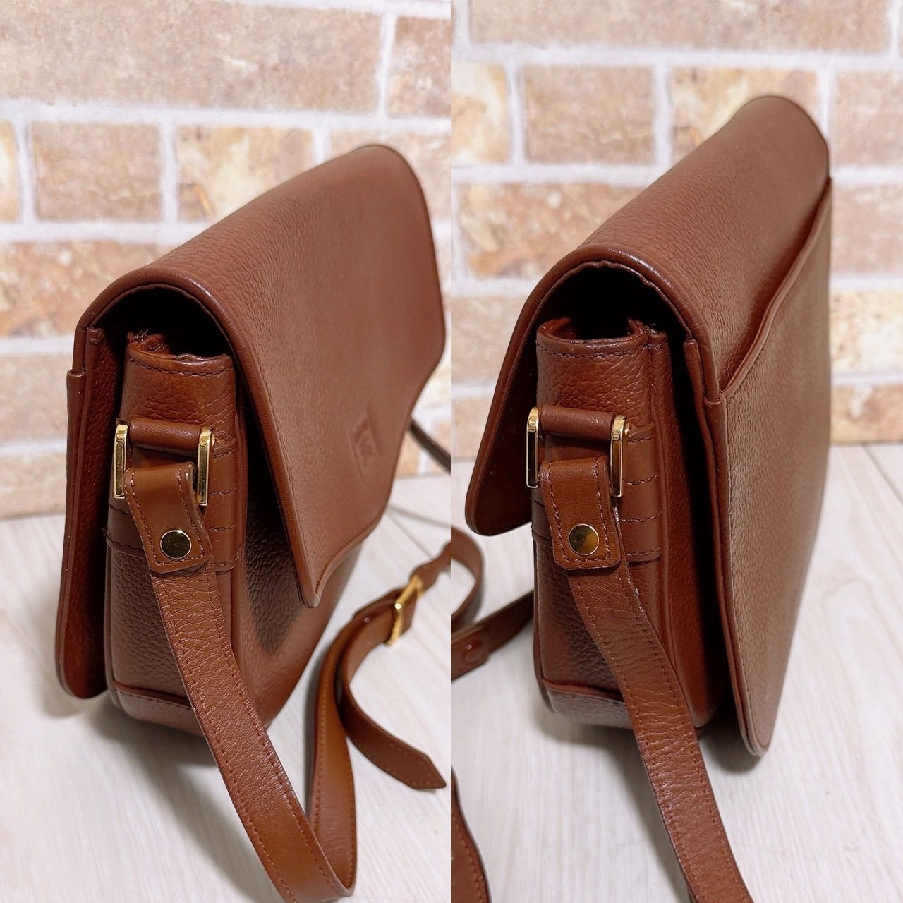 美品) Burberrys(バーバリー)ショルダーバッグ レザー ブラウン 美品) Burberrys(バーバリー)ショルダーバッグ レザー ブラウン