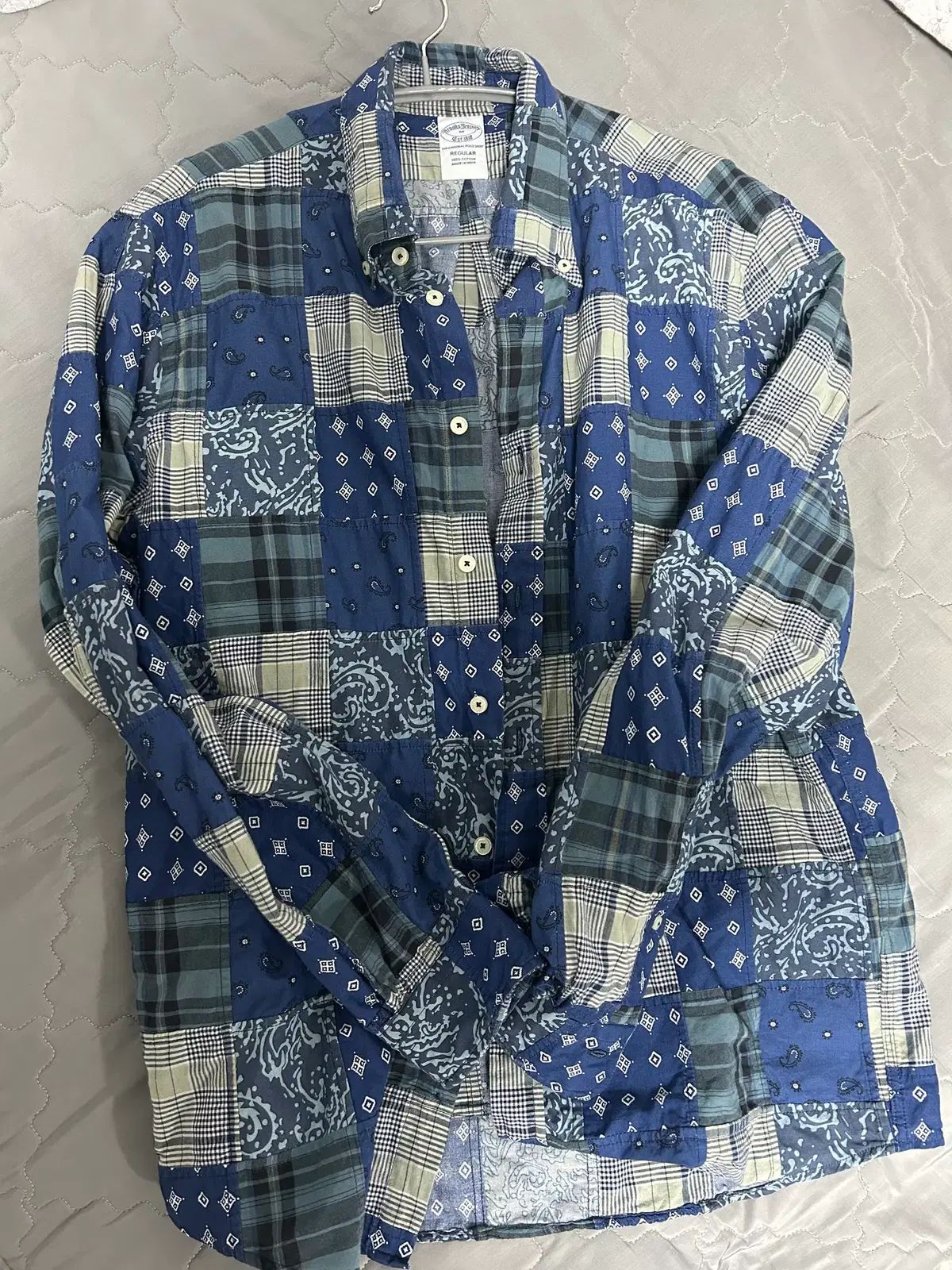 ブルックス ブラザーズ マドラスチェック パッチワークシャツ M サイズ