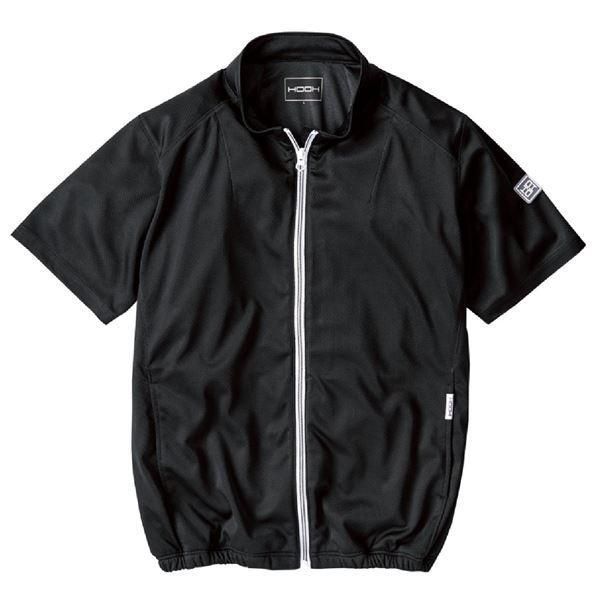 村上被服 HOOH 半袖ニットブルゾン V771 ブラック サイズ：4L 服単品