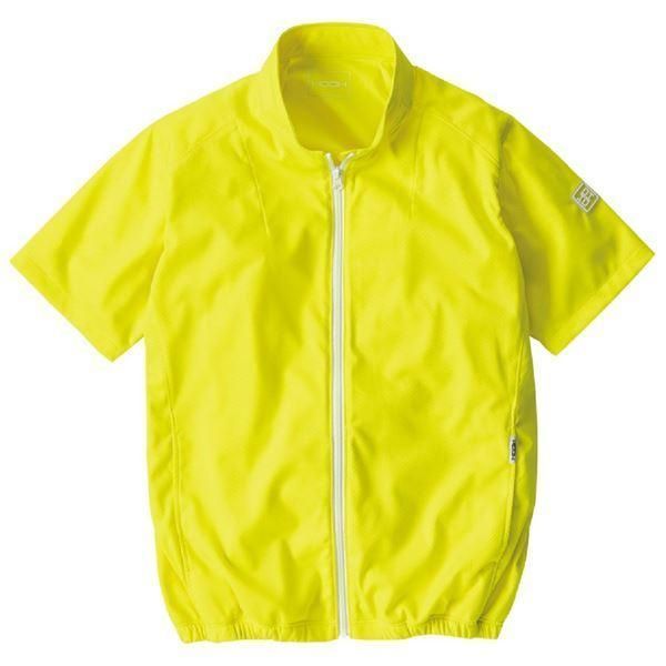 【上村】 村上被服 HOOH 半袖ニットブルゾン V771 ライムイエロー サイズ：8L 服