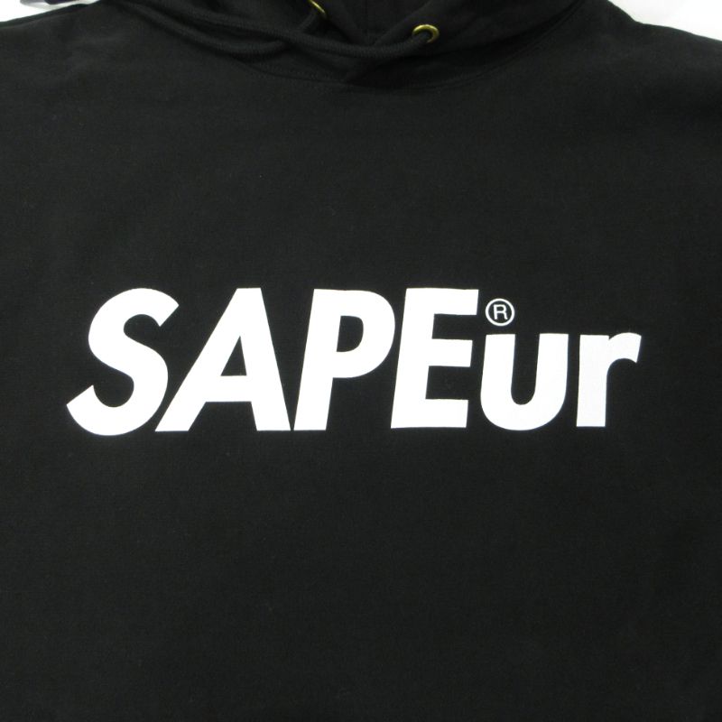 三重本店】 SAPEur | サプール フーディ ロゴパーカー ブラック サイズ