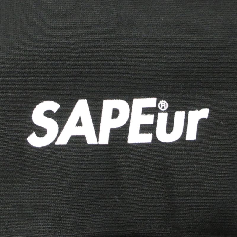 三重本店】 SAPEur | サプール フーディ ロゴパーカー ブラック サイズ