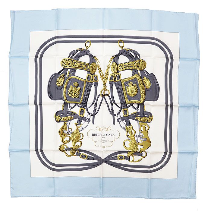 SALE【新品同様】HERMES エルメス カレ90 スカーフ Brides de Gala