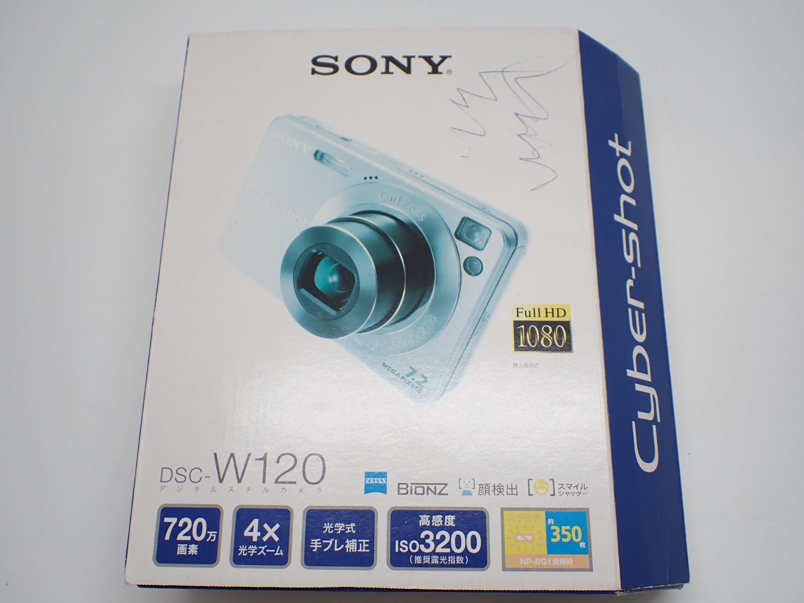 53697】SONY ソニー サイバーショット DSC-W120 付属品欠け有 元箱付