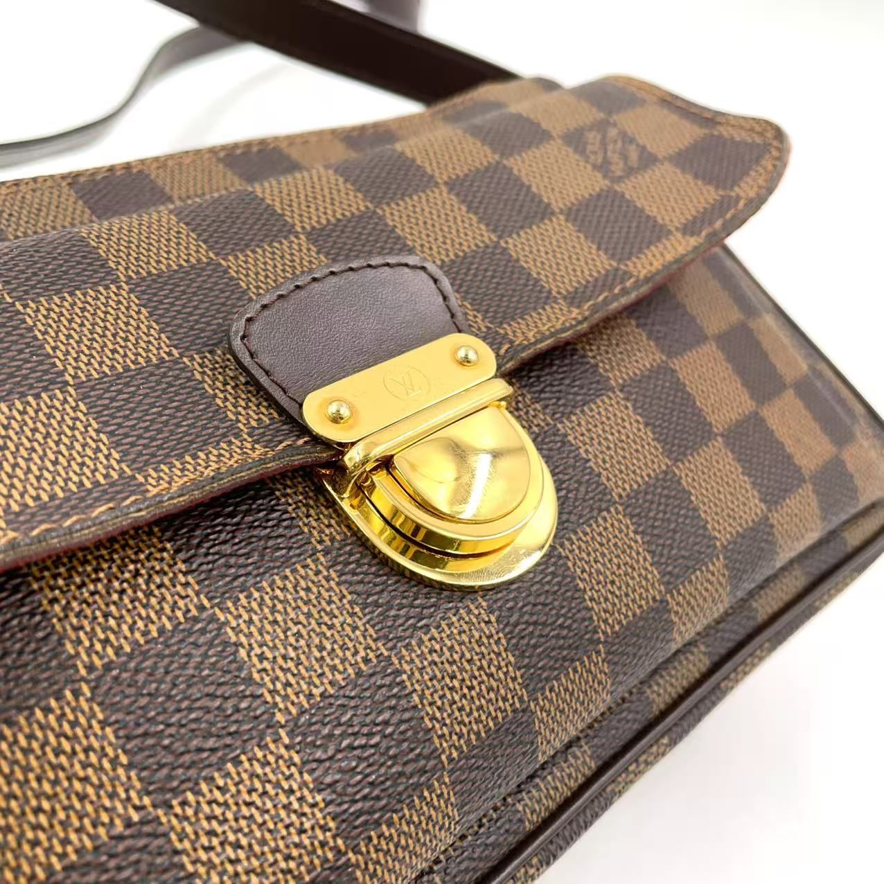 LOUIS VUITTON ラヴェッロGM ダミエエベヌ レザー×PVC ブラウン