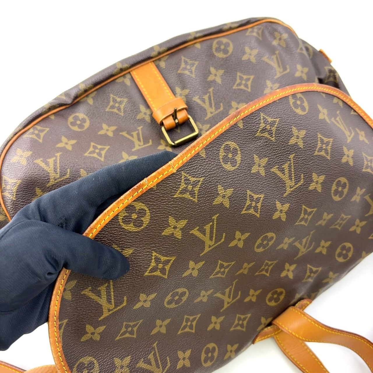 LOUIS VUITTON ソミュール35 モノグラム モノグラム レザー×PVC
