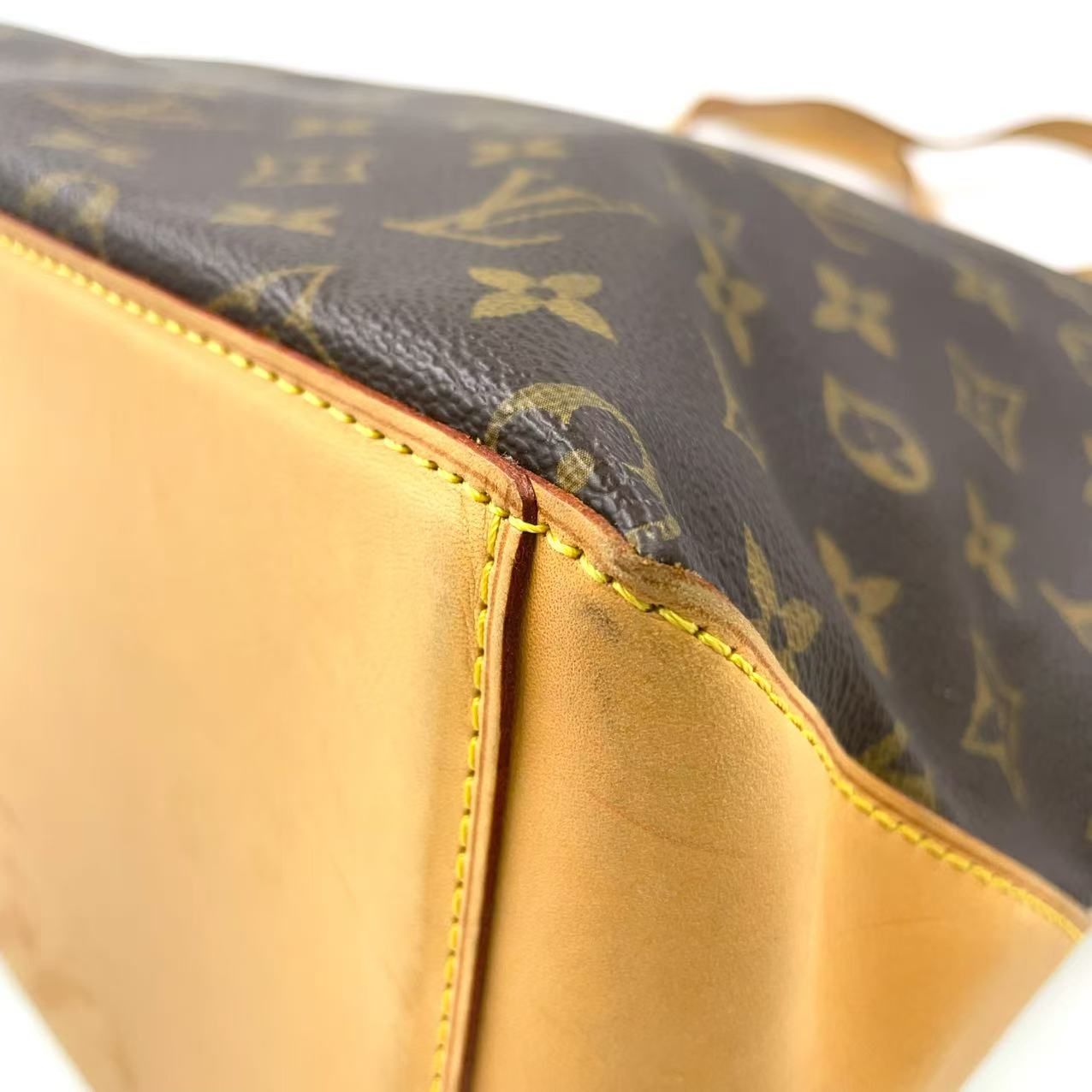 LOUIS VUITTON カバメゾ モノグラム モノグラム レザー×PVC ブラウン