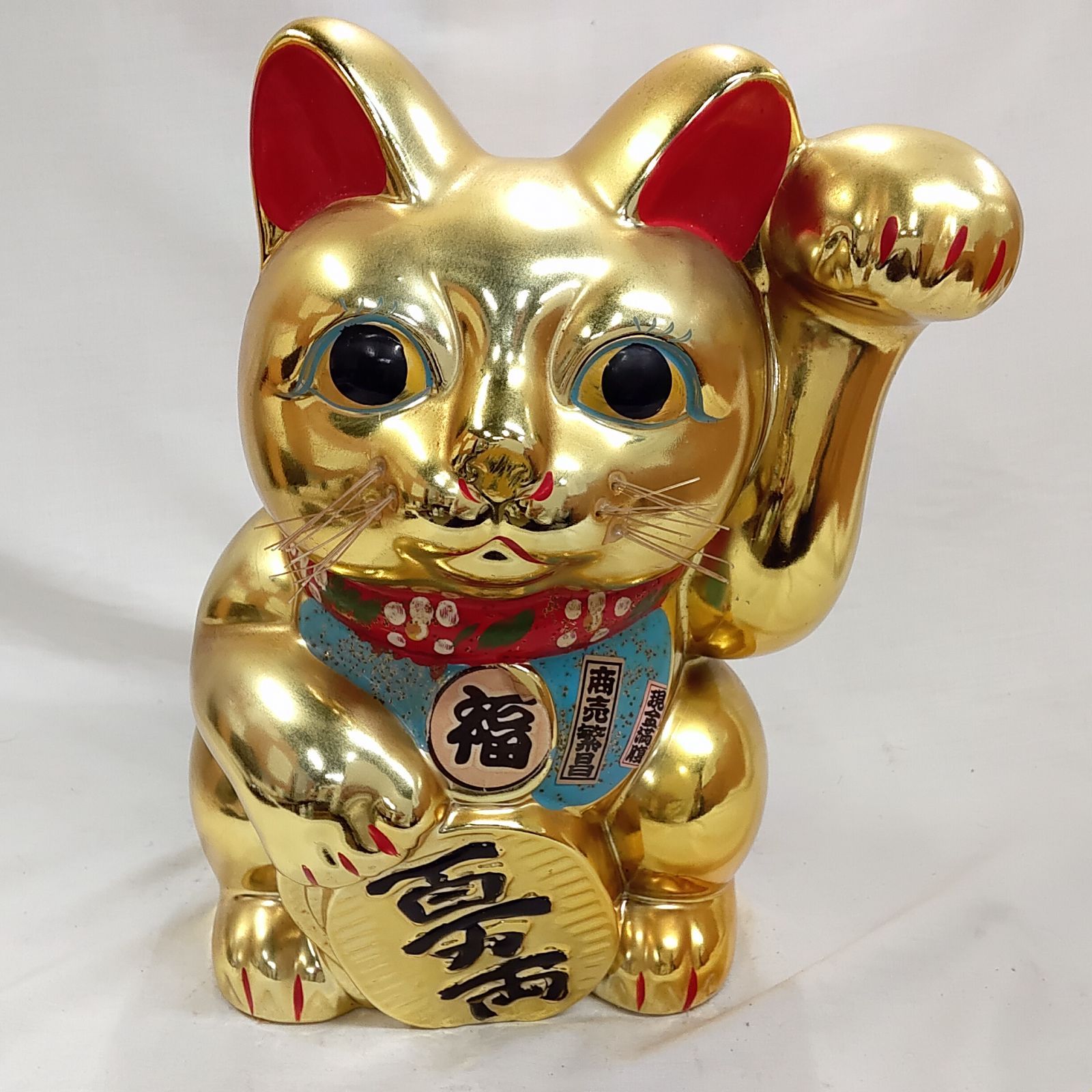 中古品・招き猫 ・縁起物・商売繁盛・貯金箱・昭和レトロ T601 - メルカリ