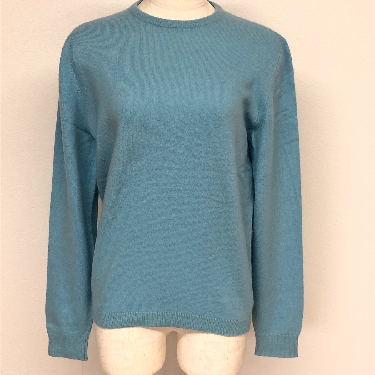 バランタイン　カシミヤ100% ニットパンツ　スコットランド製 値下げ交渉歓迎] Ballantyne バランタイン カシミヤ100% ニット 水色