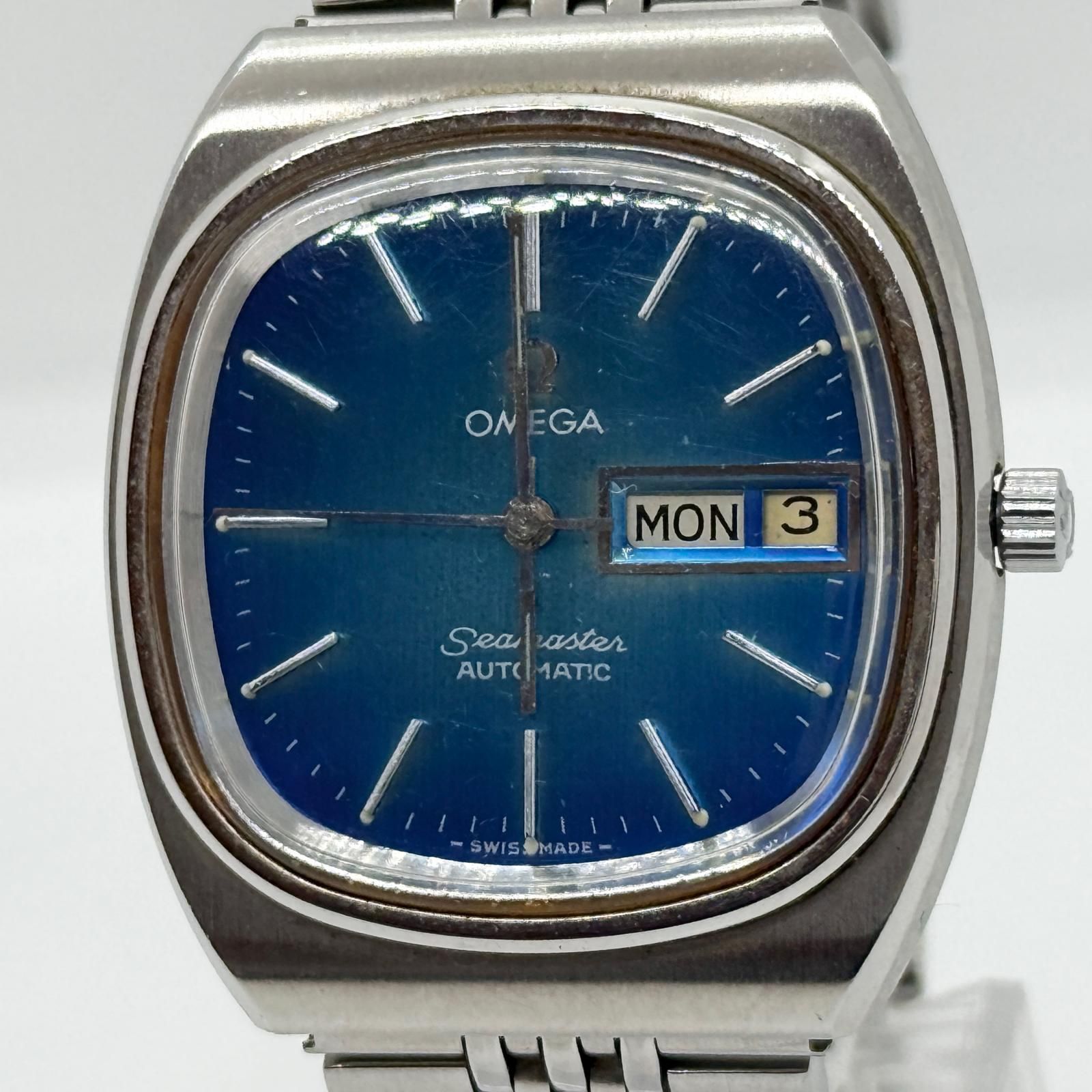 OMEGA オメガ シーマスター TVスクリーン CAL.1020 ブルー AT メンズ