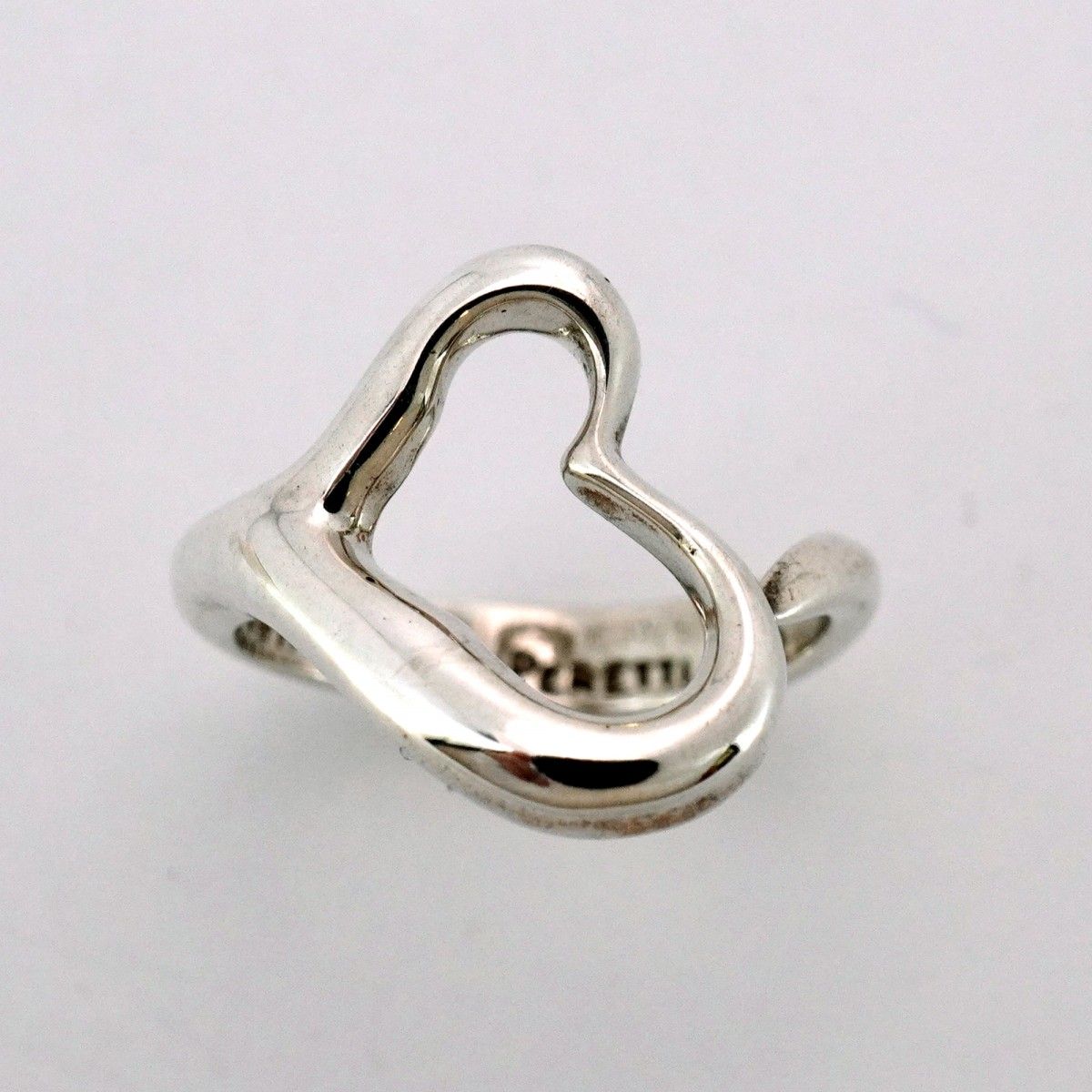 6jbb0366】ティファニー リング オープンハート シルバー925 9.5号