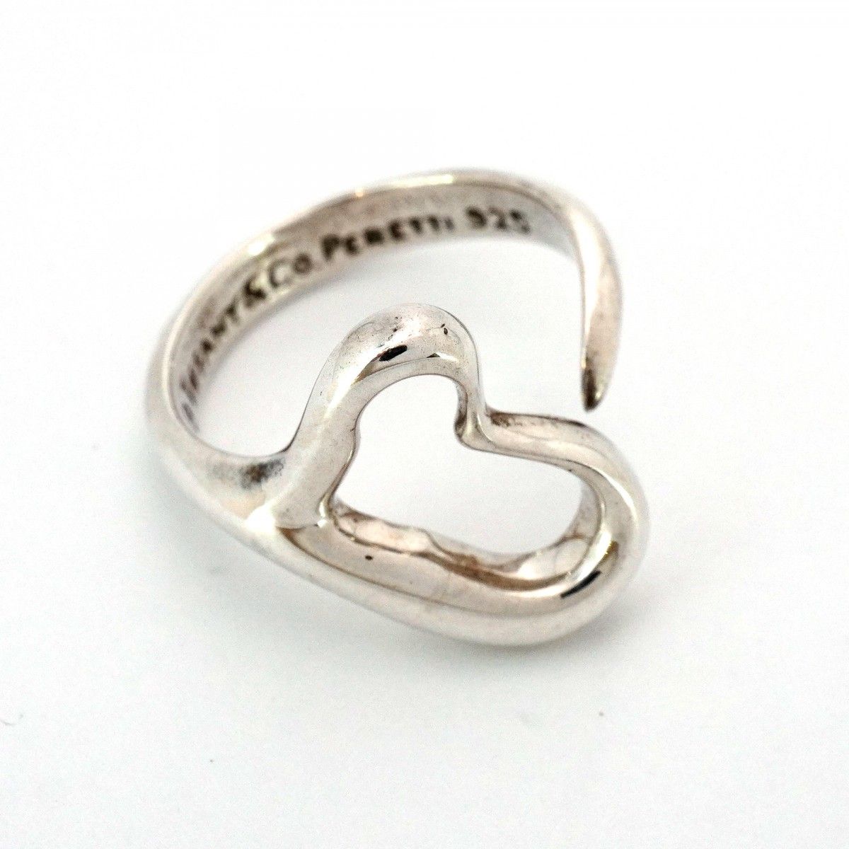 6jbb0366】ティファニー リング オープンハート シルバー925 9.5号