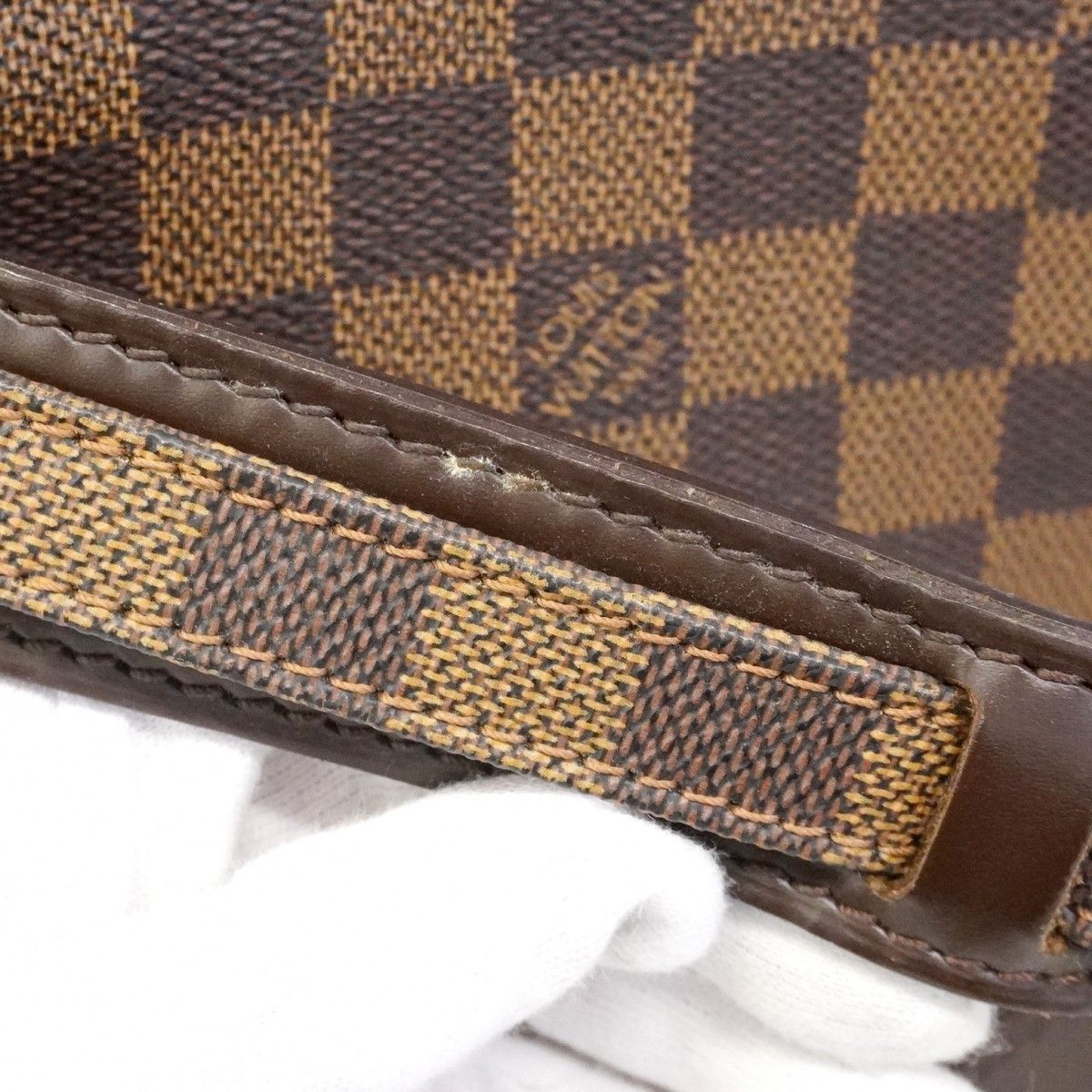 真贋済　ルイヴィトン　ダミエ　ダヌーヴ　ショルダーバッグ　エベヌ 6bc3937-k】ルイヴィトン ショルダーバッグ ダミエ アマゾン N48074