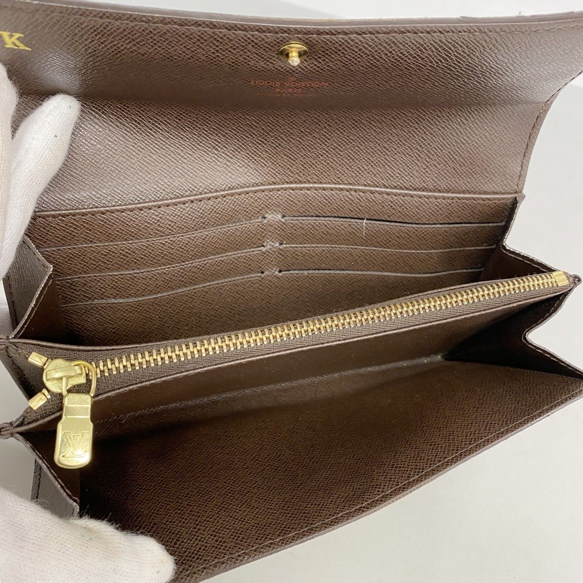 6bc3973-k】ルイヴィトン 長財布 ダミエ ポルトフォイユサラ N61734