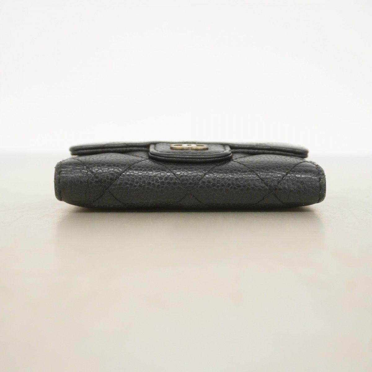 6bc4174】シャネル キーケース マトラッセ キャビアスキン ブラック