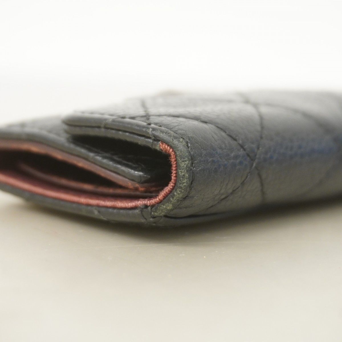 6bc4174】シャネル キーケース マトラッセ キャビアスキン ブラック