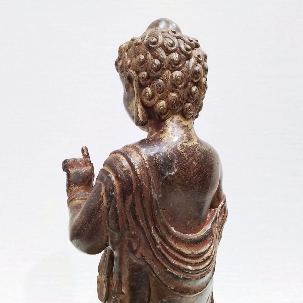 誕生釈迦仏立像 誕生仏 中国 銅製 仏像 お釈迦様 釈迦如来 骨董 古美術