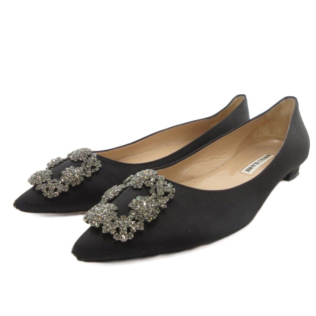 マノロブラニク MANOLO BLAHNIK パンプス ポインテッドトゥ ビジュー