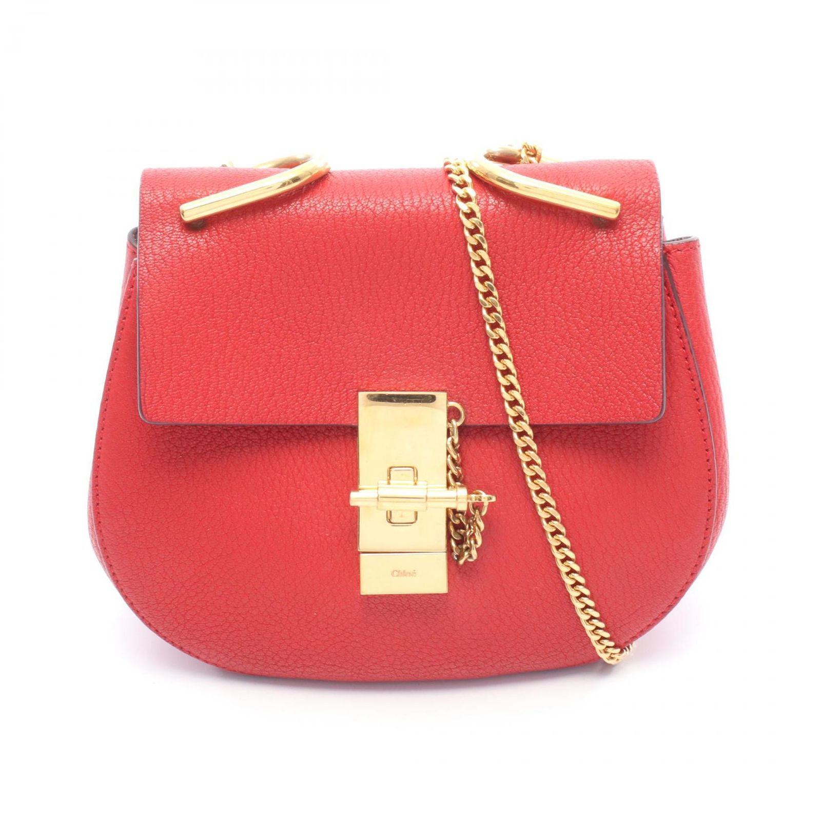 クロエ Chloe ショルダーバッグ Drew ドリュー 3S1031 レッド レザー