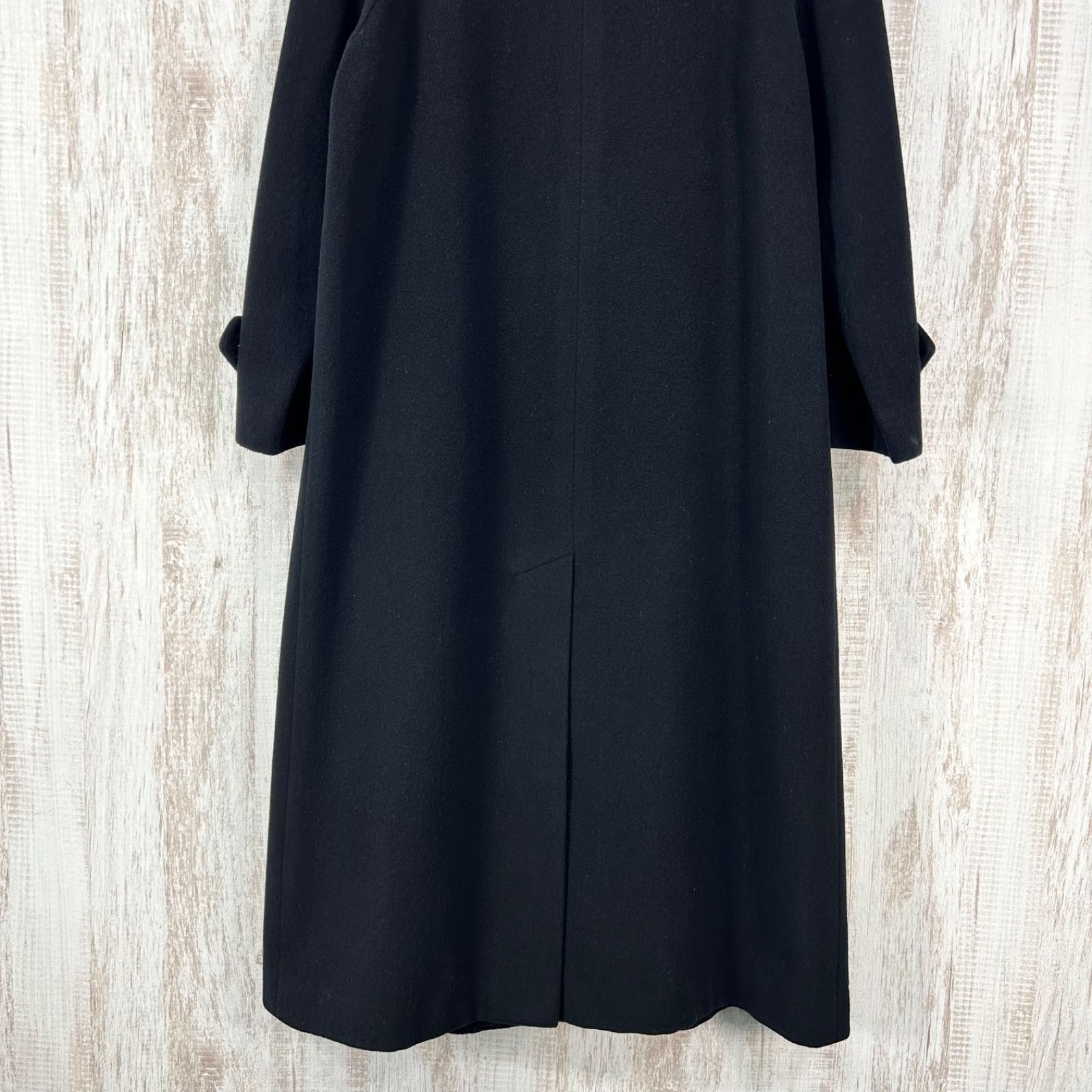 ダックス DAKS コート ロング丈 ウール アウター 40 黒 ブラック 54 