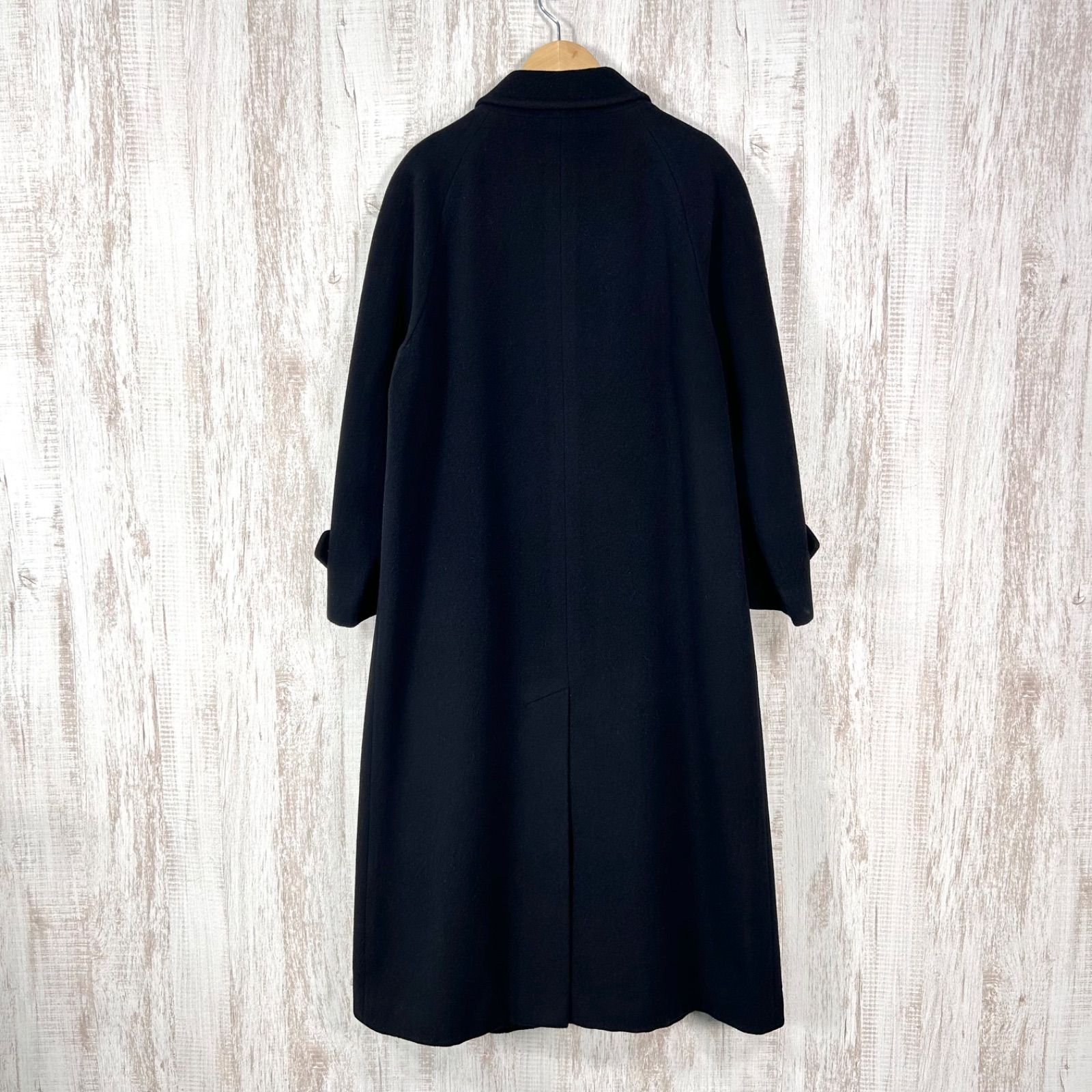 Daks ダックス DDロゴ裏地 ウール カシミヤ ロングコート ブラック 