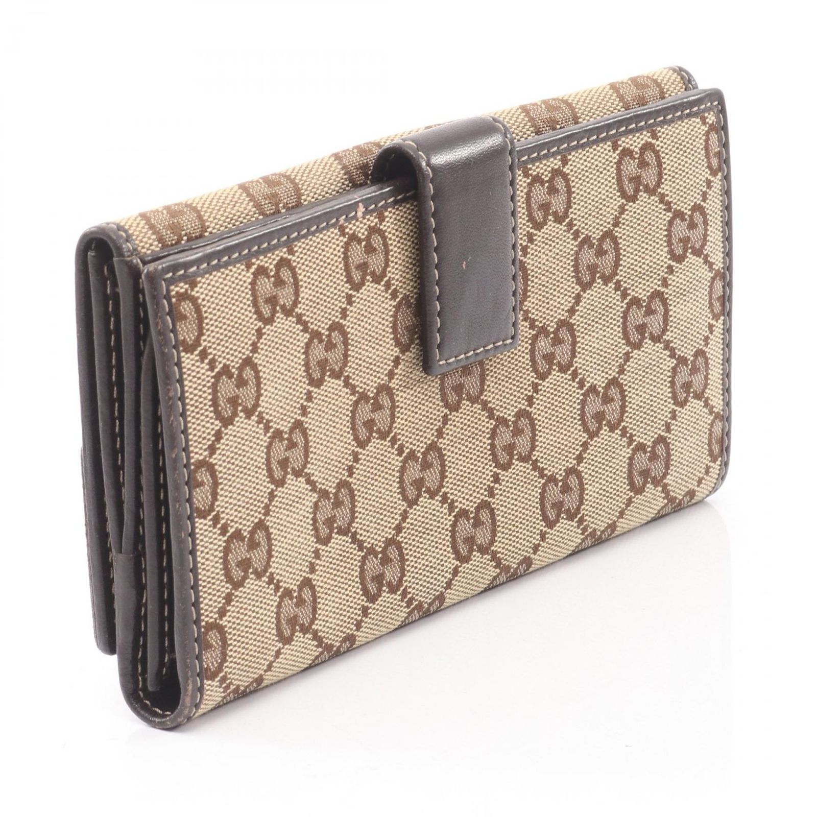 グッチ GUCCI 二つ折り長財布 インターロッキングG GGキャンバス