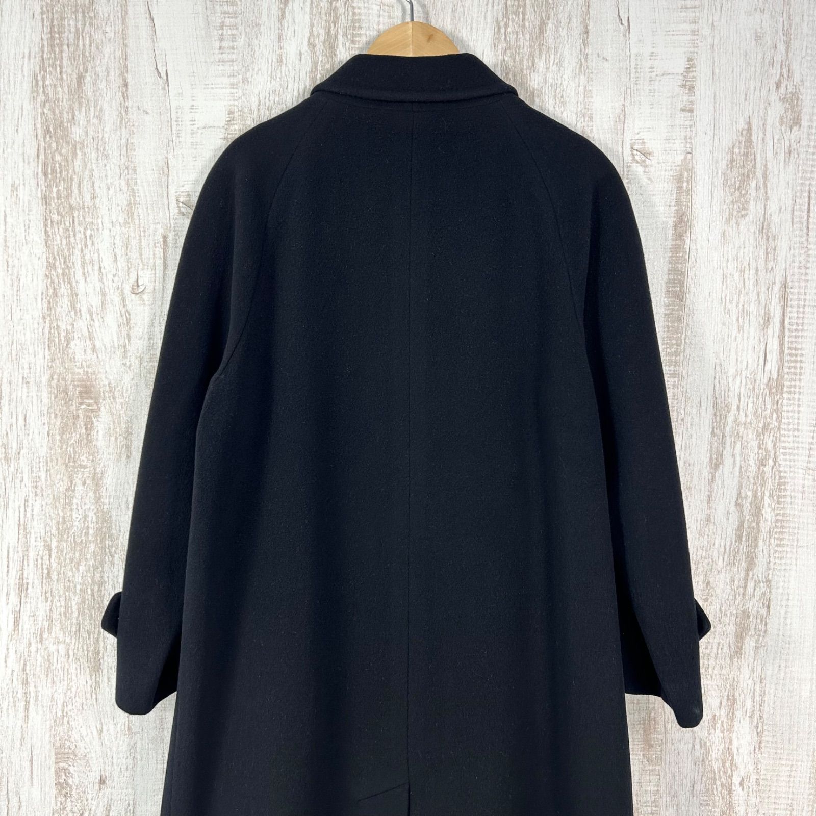Daks ダックス DDロゴ裏地 ウール カシミヤ ロングコート ブラック
