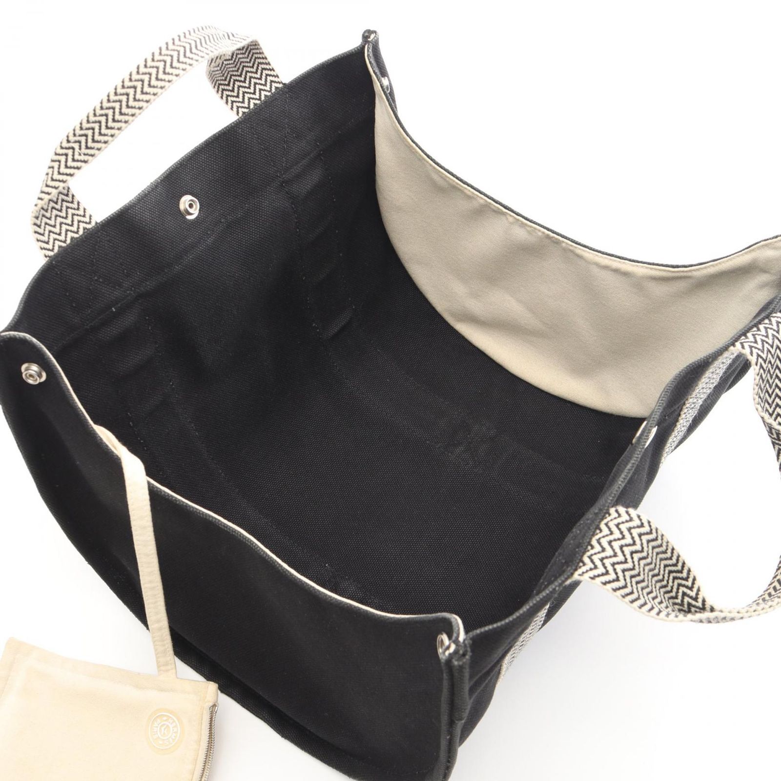 エルメス HERMES トートバッグ カンヌPM ブラック キャンバス カンヌPM