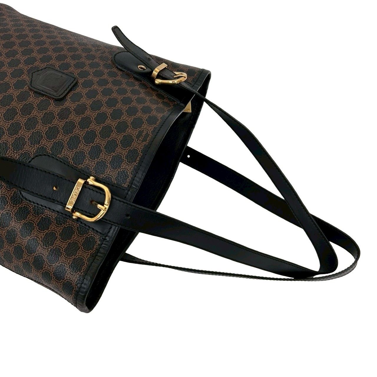 極 美品 CELINE セリーヌ ヴィンテージ マカダム 柄 トリオンフ ロゴ