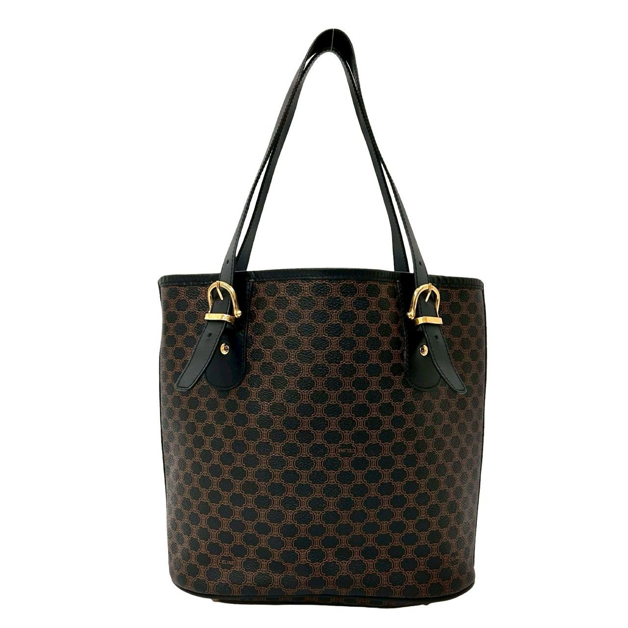 極 美品 CELINE セリーヌ ヴィンテージ マカダム 柄 トリオンフ ロゴ