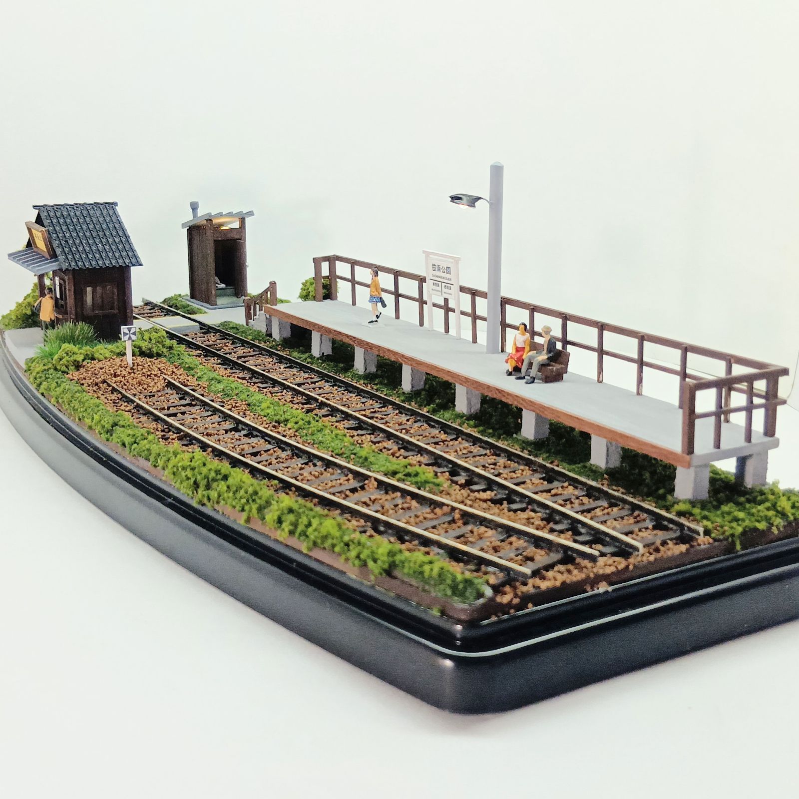 鉄道模型 HOゲージ ジオラマ 車両展示台 (側線のある昭和の駅2) - メルカリ