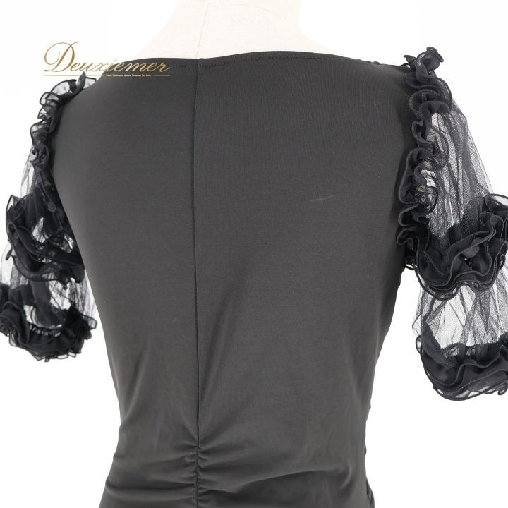 社交ダンス 衣装 トップス ブラウス ブラック系 チャコットロイヤル