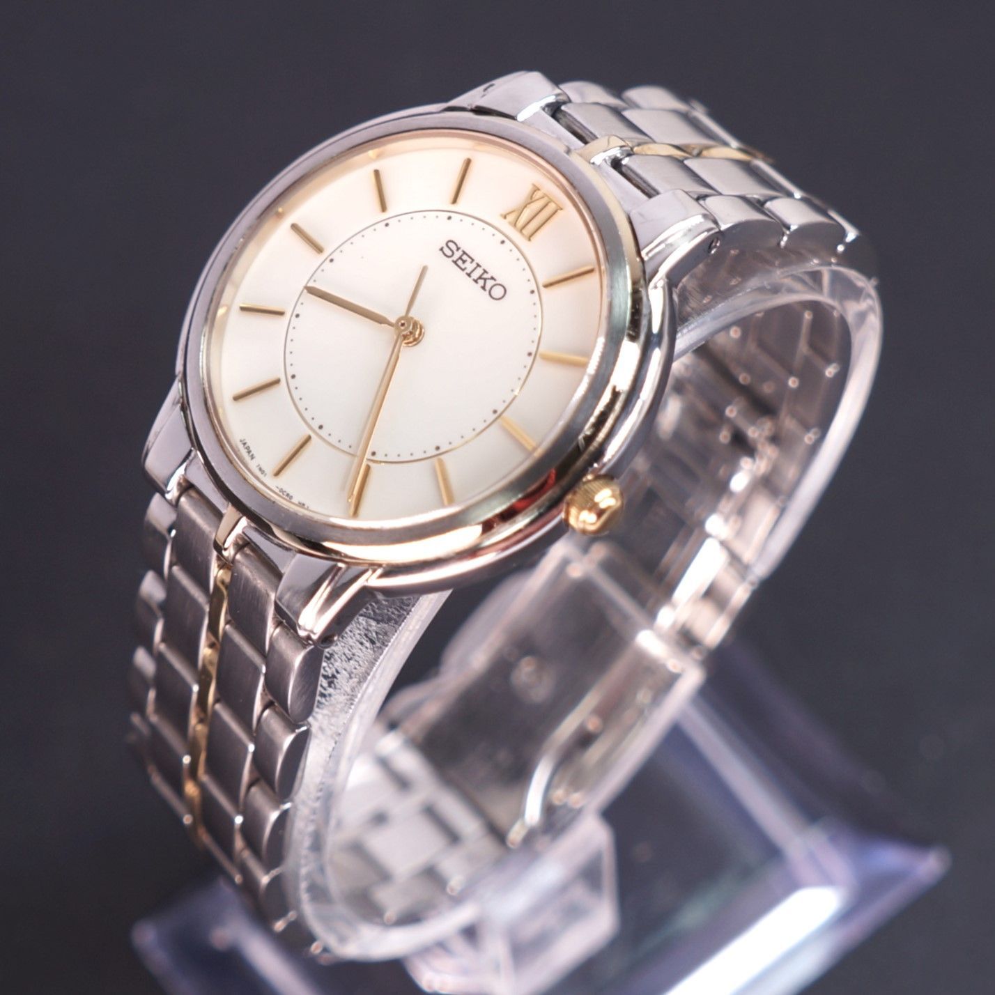 稼働美品】SEIKO オフホワイト文字盤 電池交換済 - メルカリ