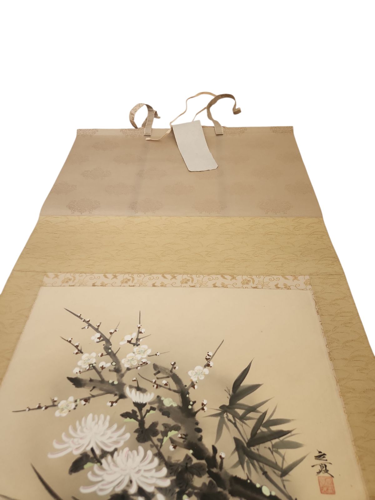 共箱付き】四君子 掛け軸 在銘 花図 梅 竹 菊 和室 床の間 - メルカリ