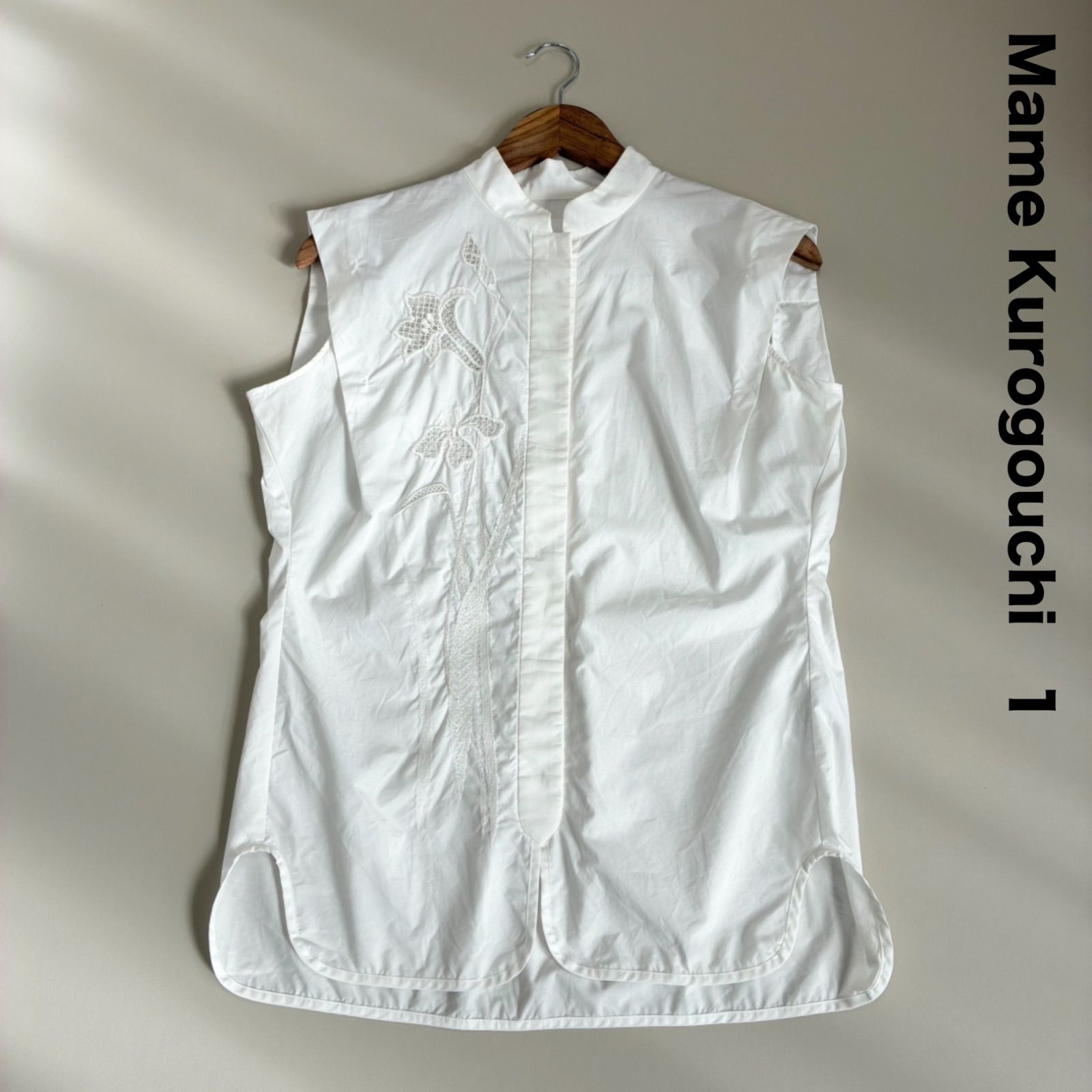 Mame Kurogouchi マメクロゴウチ☆Botanical Embroidery Sleeveless 